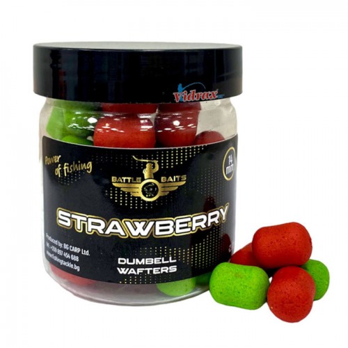 Дъмбели Dumbell Wafters 14 мм Strawberry (ягода) BB0447 - Battle Baits Дъмбели Dumbell Wafters 14 мм Strawberry (ягода) BB0447 - Battle Baits